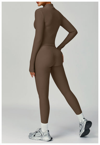 Zip-Up Performance Jacket & High-Waist Legging Set