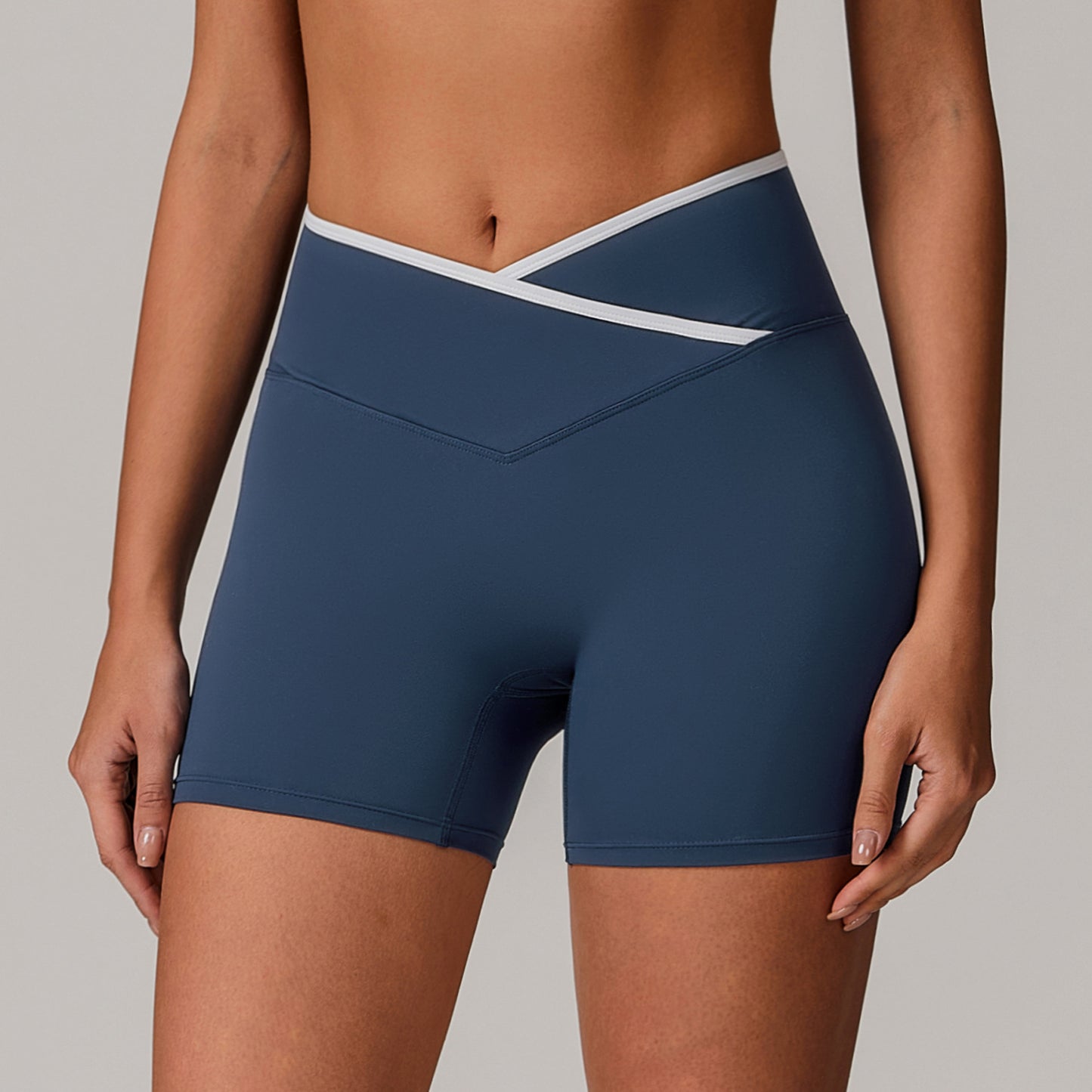 Crossover Waist Workout Shorts
