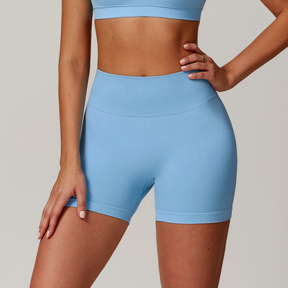 Seamless High-Waist Yoga Shorts