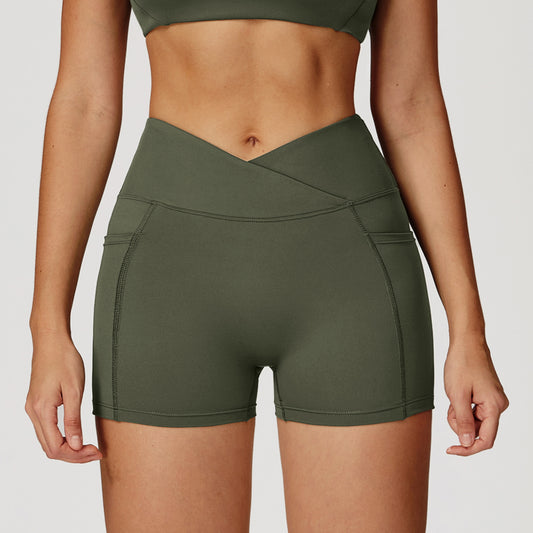 Cross-Waist Pocket Shorts