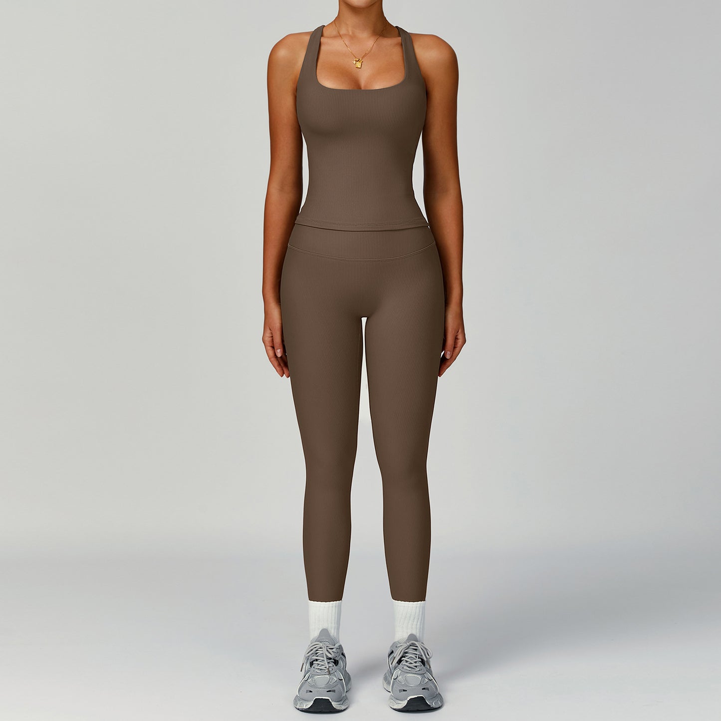 Ribbed Tank & High-Waist Legging Set