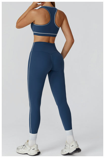 Racerback Sports Bra & Crossover Leggings Set