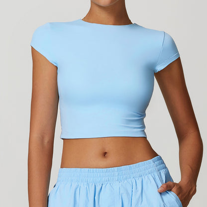 Essential Cap Sleeve Crop – Smooth Fit, Sleek Edge