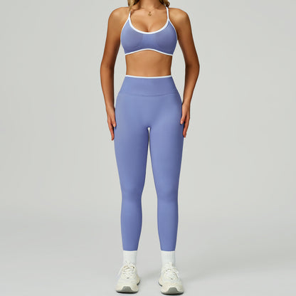 Strappy Sports Bra & High-Waist Legging Set