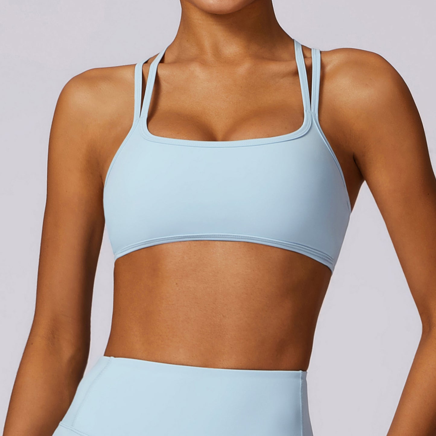 Strappy Back U-Neck Sports Bra
