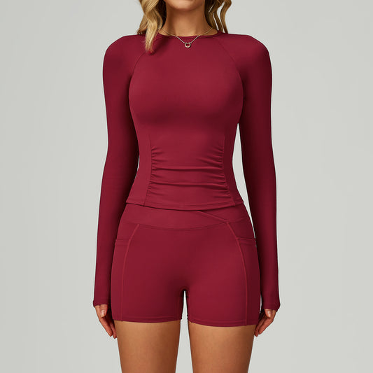 SculptFit Long Sleeve Training Set – Top & Shorts