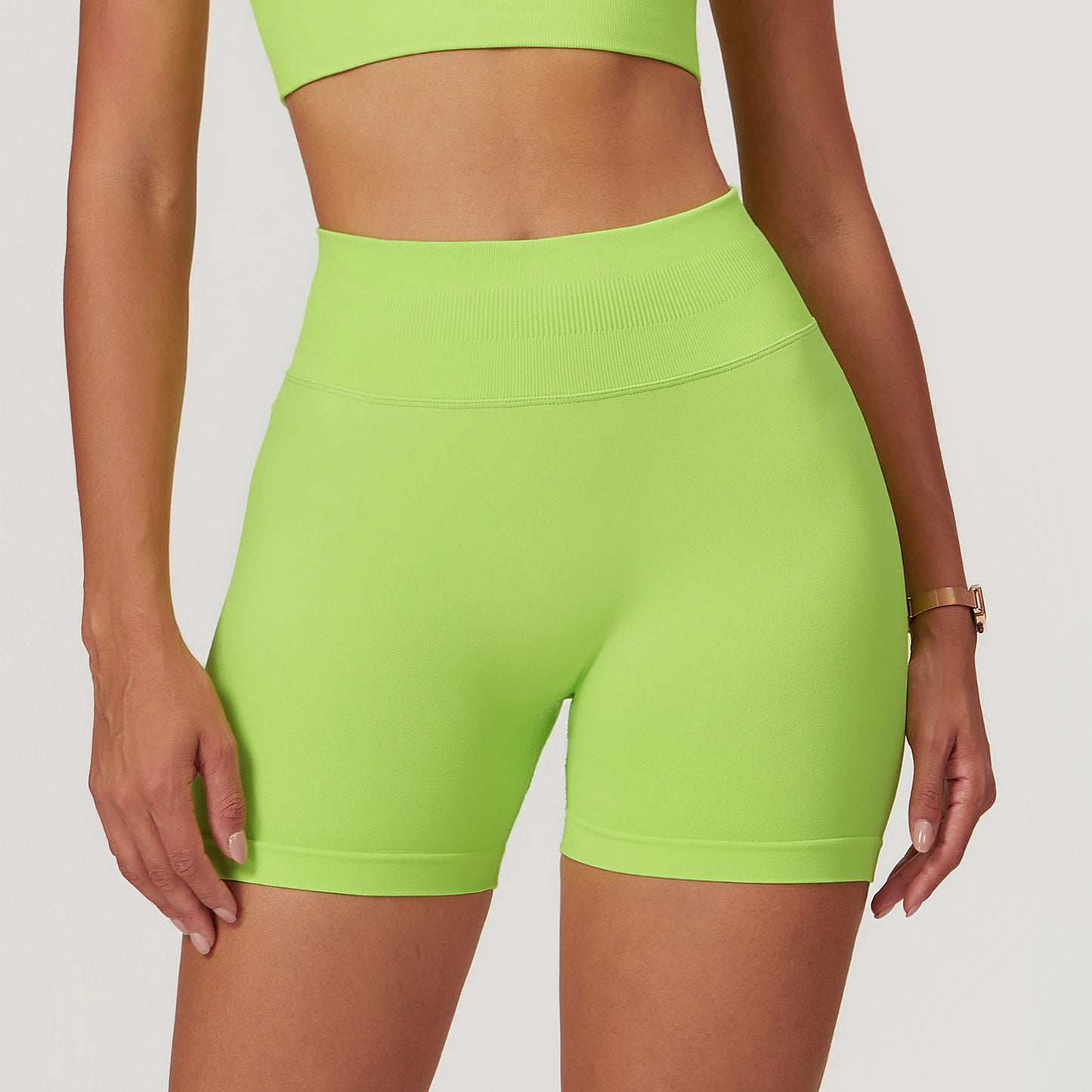 Seamless High-Waist Yoga Shorts