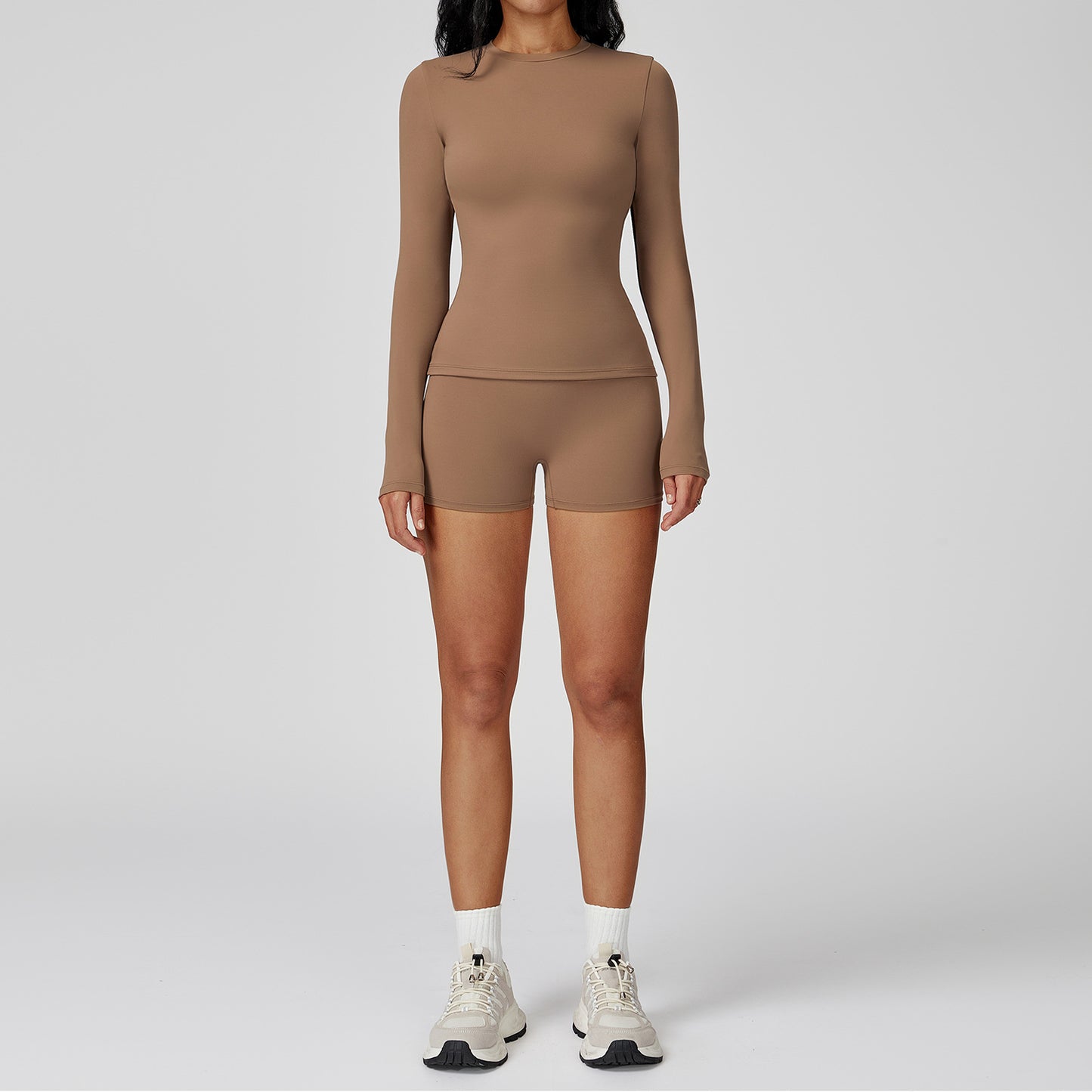 SculptFit Long Sleeve + Shorts Workout Set