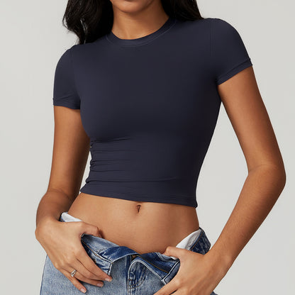 SculptFit Short Sleeve Crop Top
