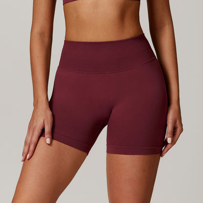 Seamless High-Waist Yoga Shorts