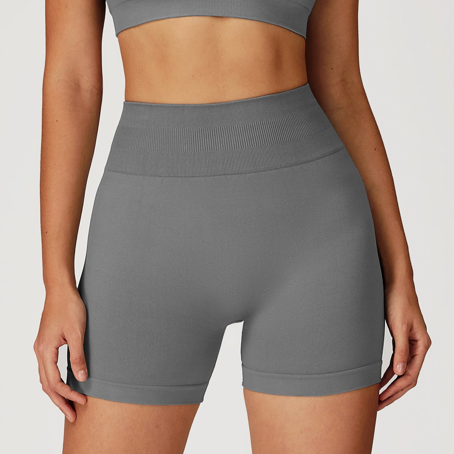 Seamless High-Waist Workout Shorts