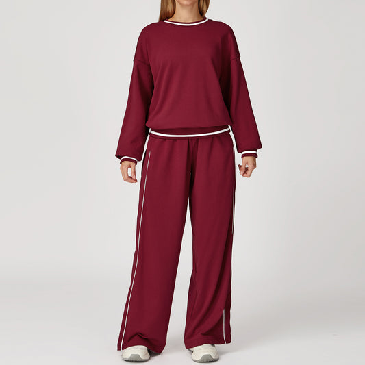 EaseFlow Oversized Sweatshirt & Wide-Leg Pant Set