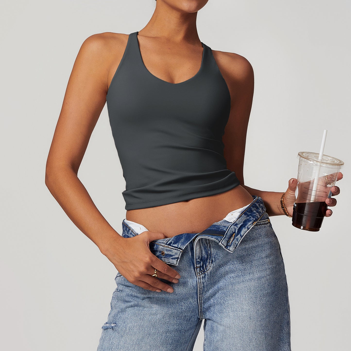 Crossback Sculpt Tank Bra