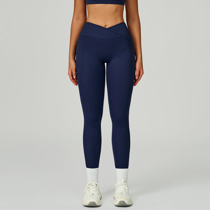 Cross-Waist Pocket Leggings