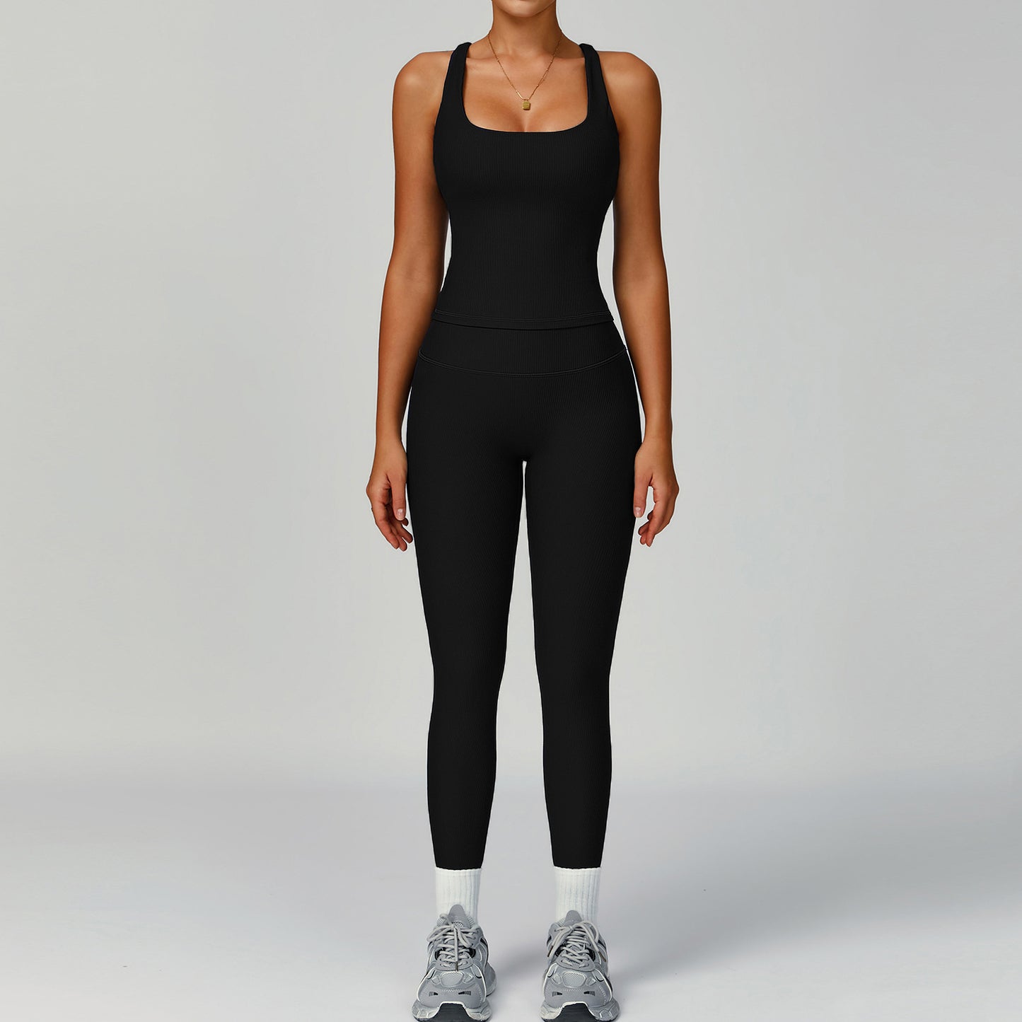 Ribbed Tank & High-Waist Legging Set