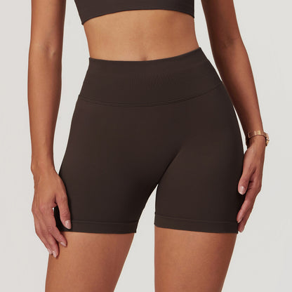 Seamless High-Waist Yoga Shorts