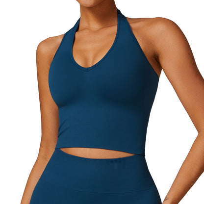 Seamless Halter Yoga Sports Bra
