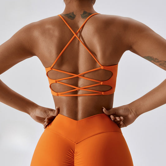 Strappy Sculpt Crossback Sports Bra