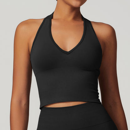 Seamless Halter Yoga Sports Bra