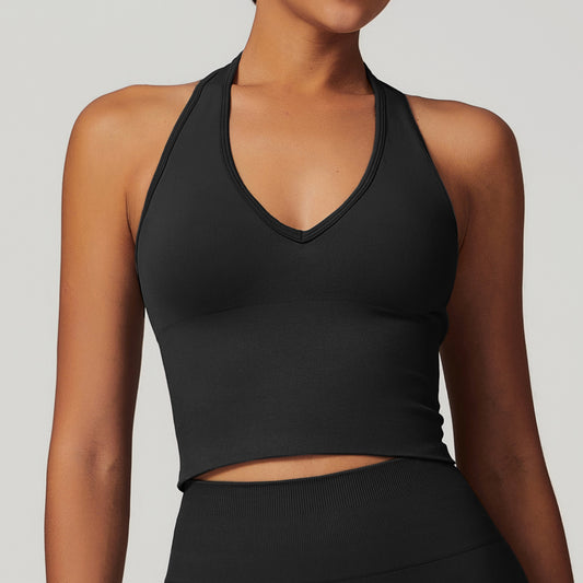 Seamless Halter Yoga Sports Bra