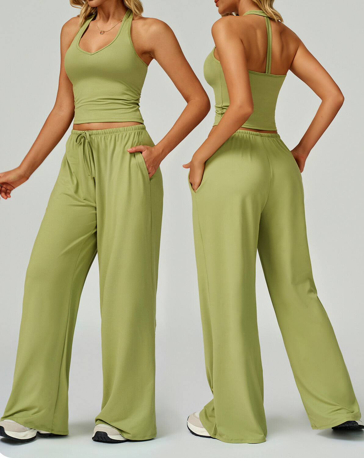 Halter Lounge & Flow Pants Set