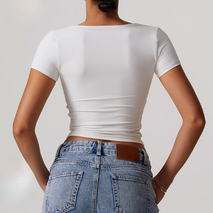 Short Sleeve Snap Top