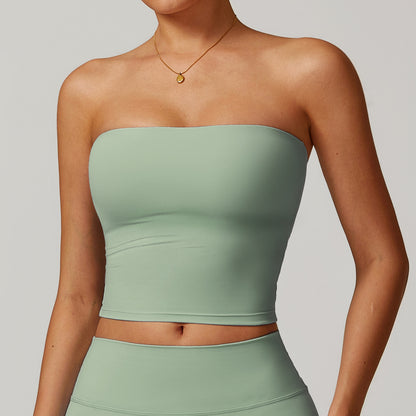 Seamless Strapless Crop Top